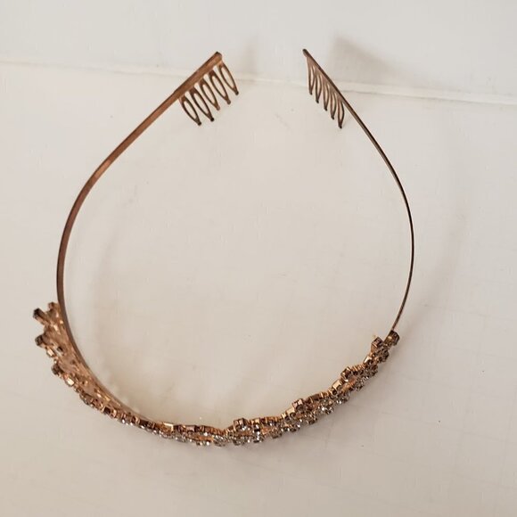30th Birthday Age 30 Gold Colored Crystal Tiara - Picture 4 of 10